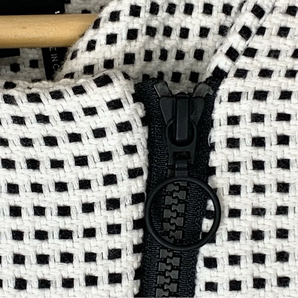 NIC+ZOE~Women’s “Connect the Dots” Black/White Asymmetric Zip Jacket~M - Picture 11 of 13